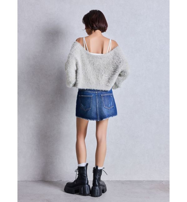 GYDA「ラメシャギーニットカーディガン」|カーディガン|