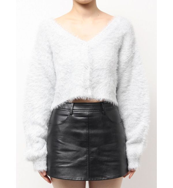 GYDA「ラメシャギーニットカーディガン」|カーディガン|