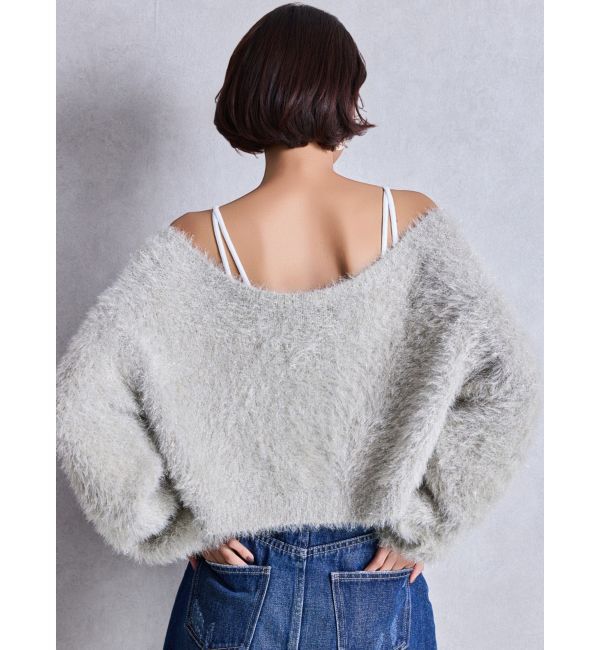 GYDA「ラメシャギーニットカーディガン」|カーディガン|