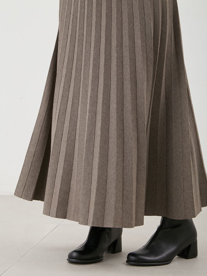 Mila Owen「【セットアップ対応】ニットプリーツスカート」|スカート|