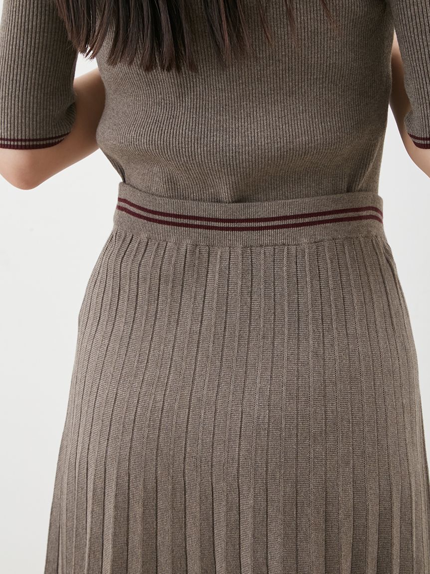 Mila Owen「【セットアップ対応】ニットプリーツスカート」|スカート|