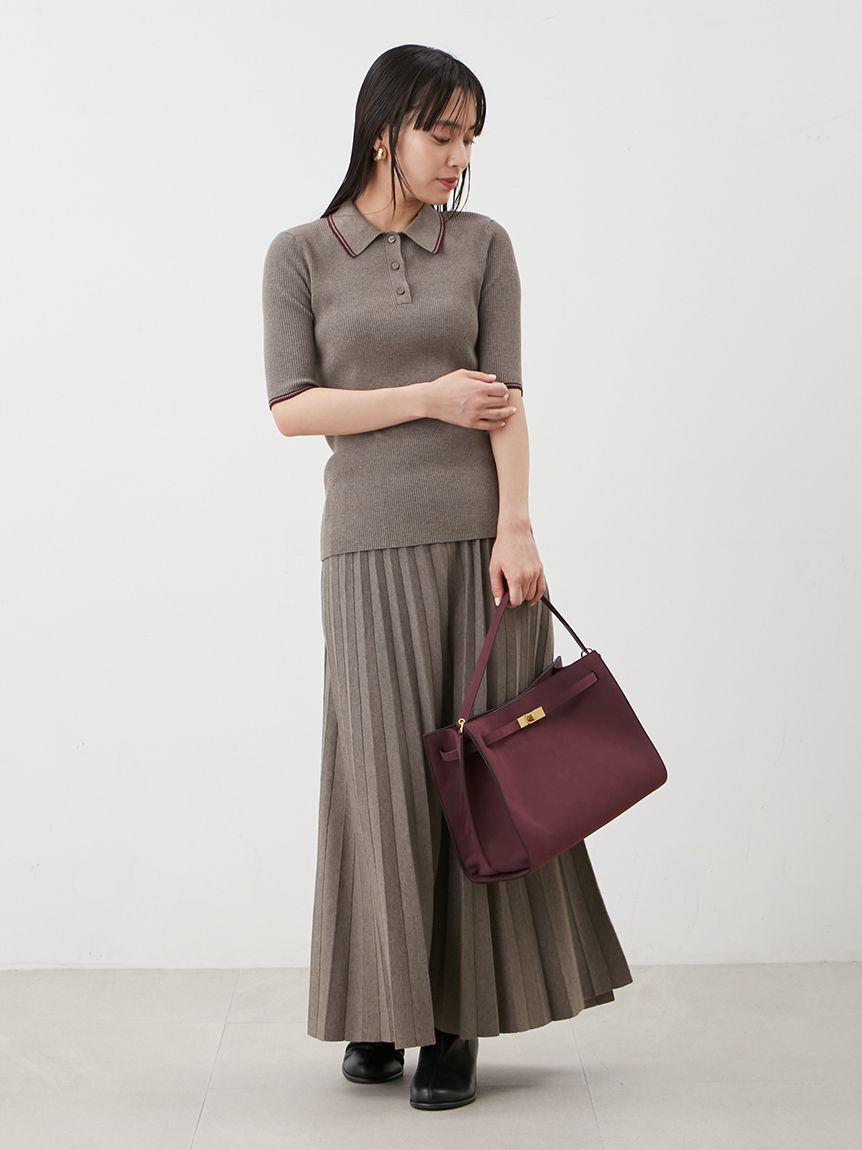 Mila Owen「【セットアップ対応】ニットプリーツスカート」|スカート|