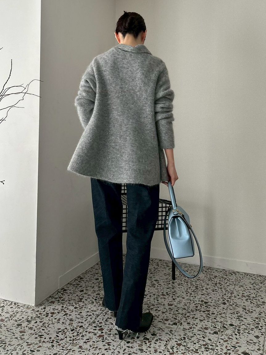 Mila Owen「センタープレス裾段差デニムパンツ」|デニム|