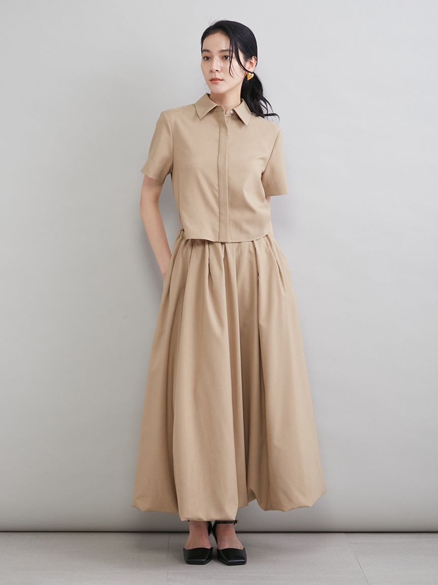 Mila Owen「バルーンシャツワンピース」|ワンピース|BEG