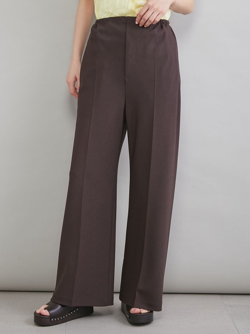 Mila Owen「ウエストゴムワイドイージーパンツ」|チノ|