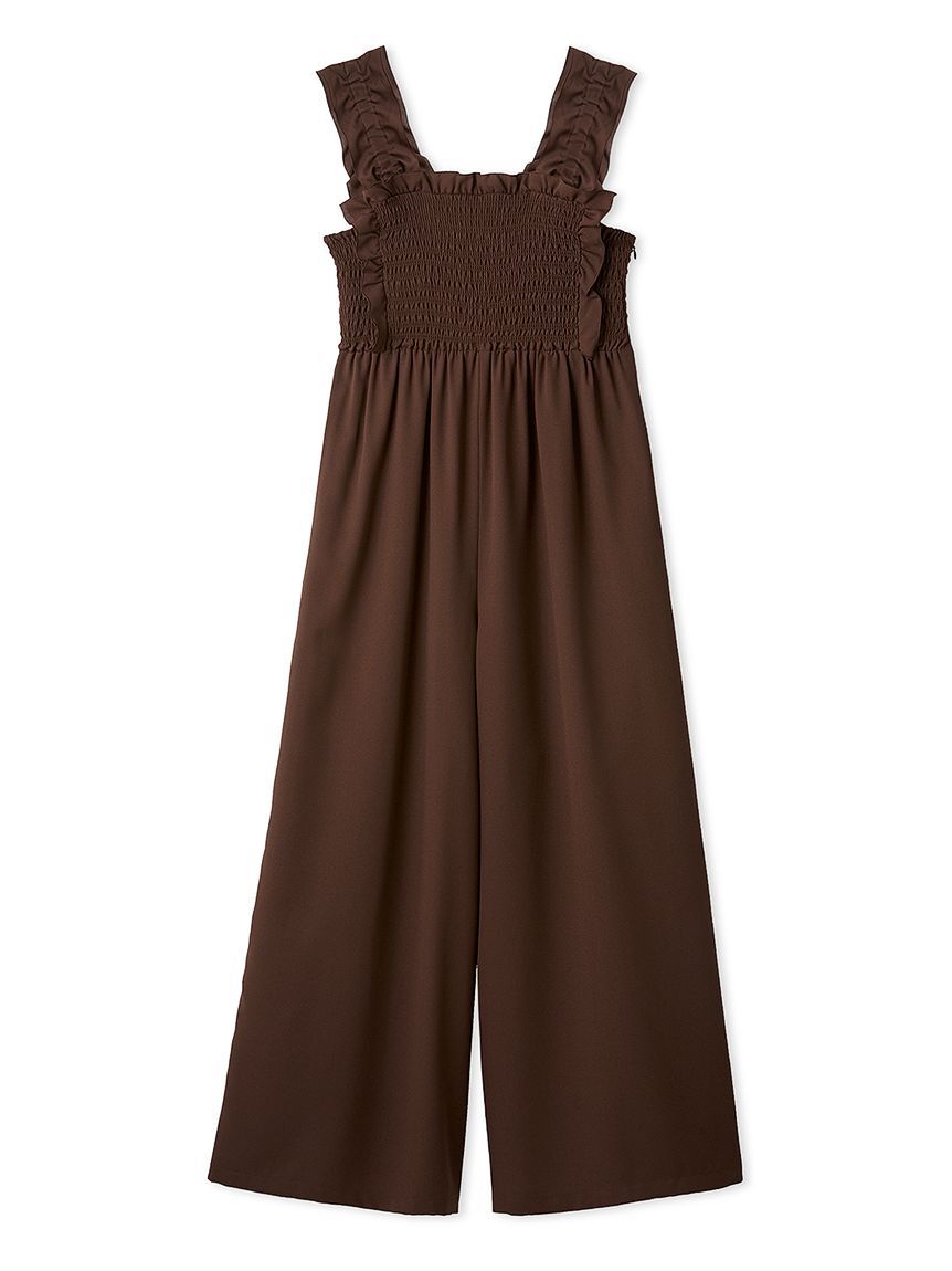 SNIDEL「シャーリングフリルオールインワン」|オールインワン|