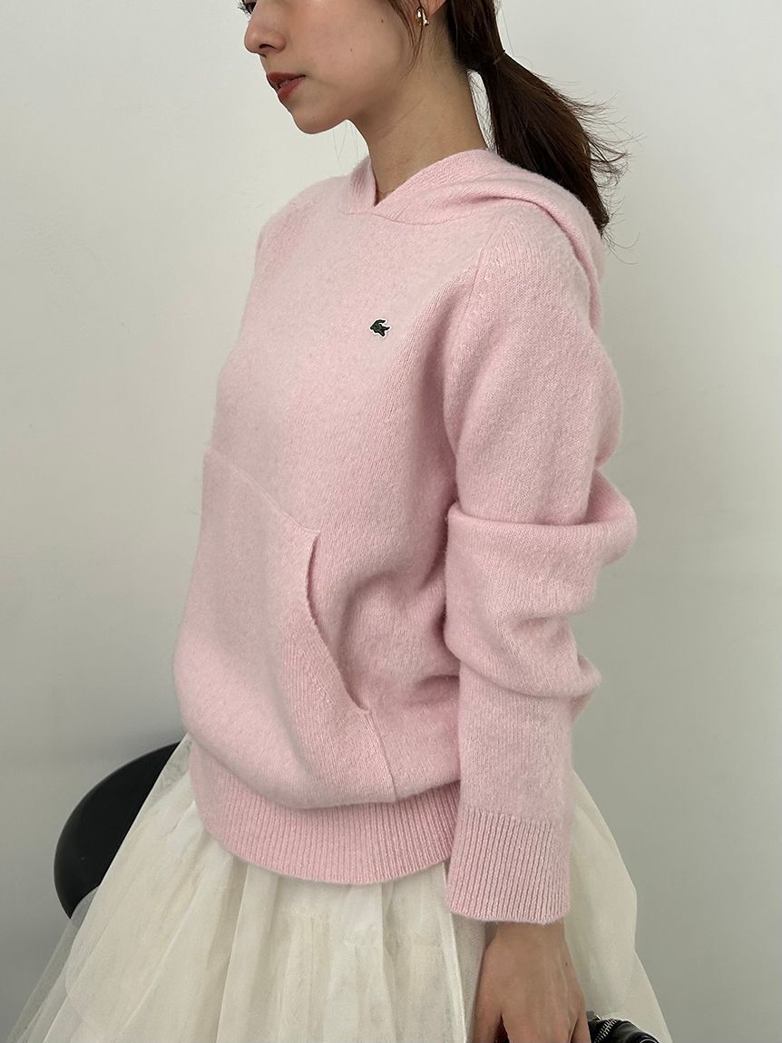 SNIDEL「LACOSTE/ニットフーディー」|ニット・セーター|