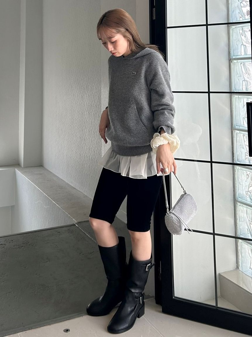 SNIDEL「LACOSTE/ニットフーディー」|ニット・セーター|