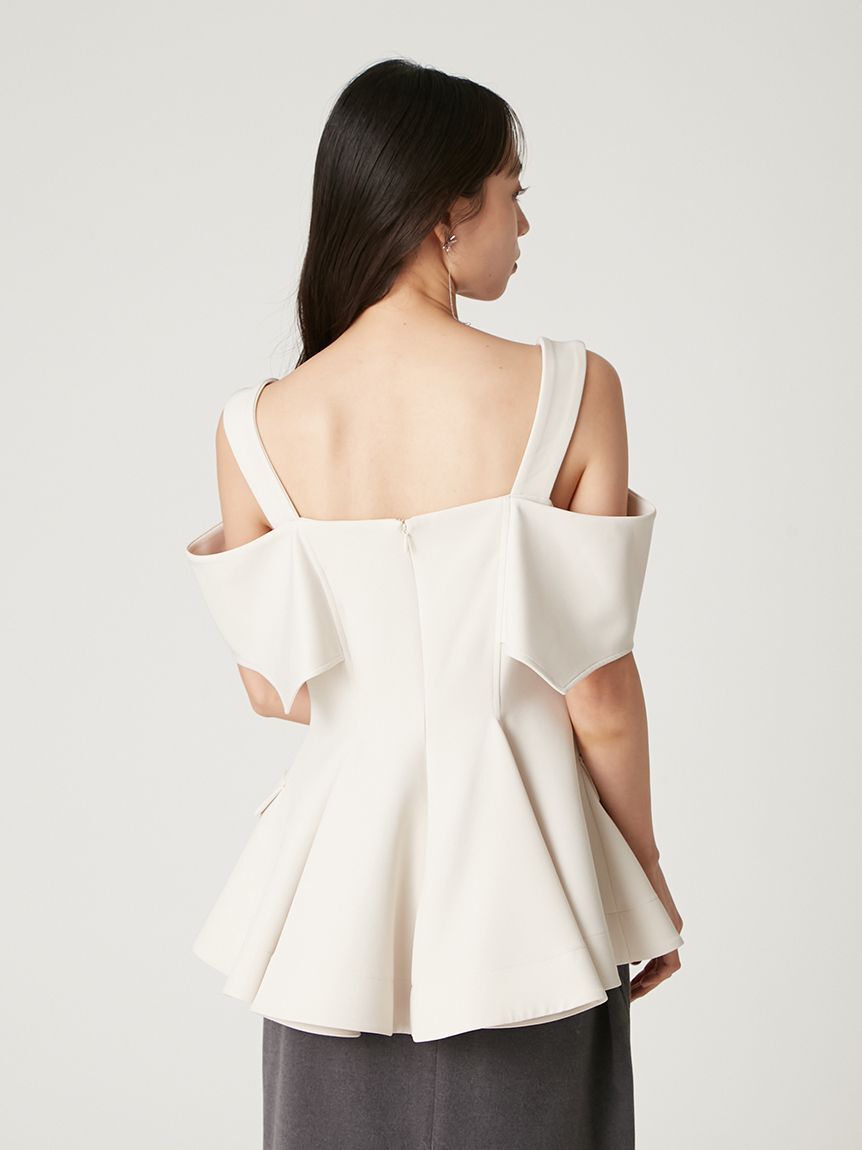 FRAY I.D「オフショルペプラムトップス」|Tシャツ・カットソー|