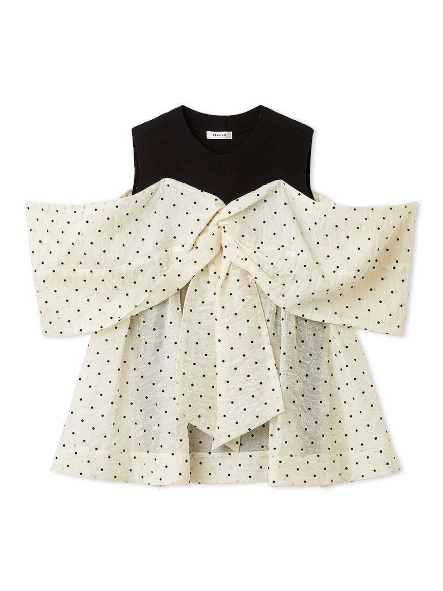 FRAY I.D「ニットコンビペプラムトップス」|ニット・セーター|