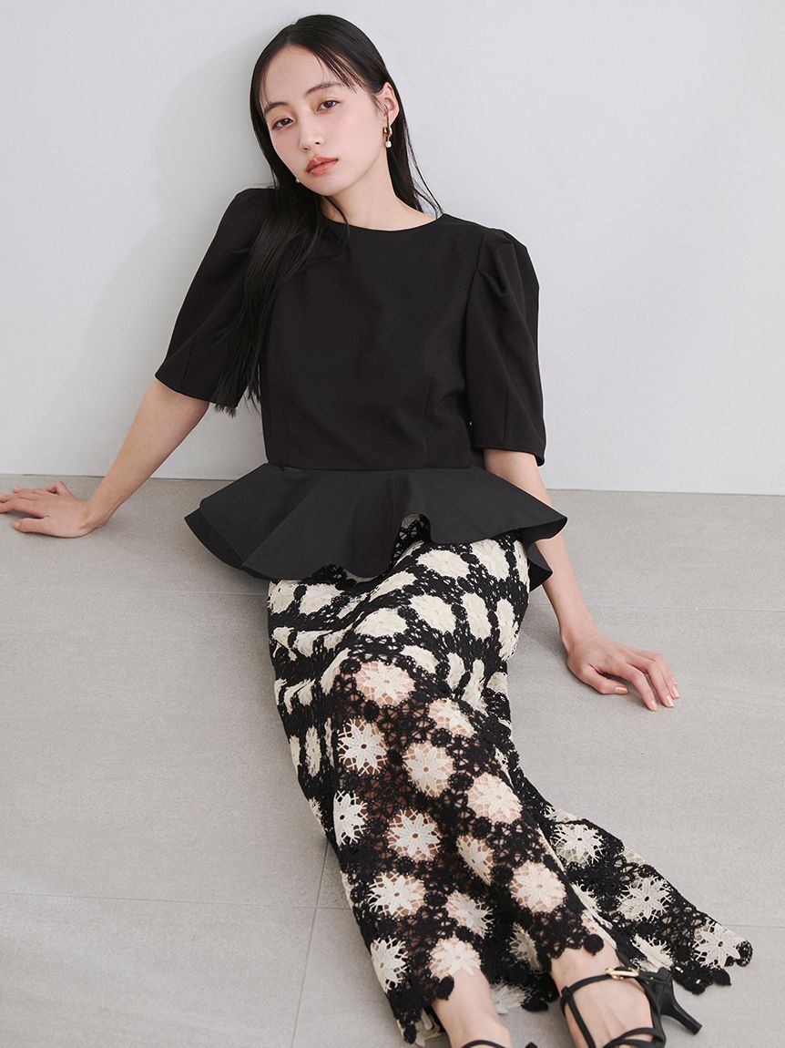 FRAY I.D「ドッキングペプラムカットソー」|Tシャツ・カットソー|