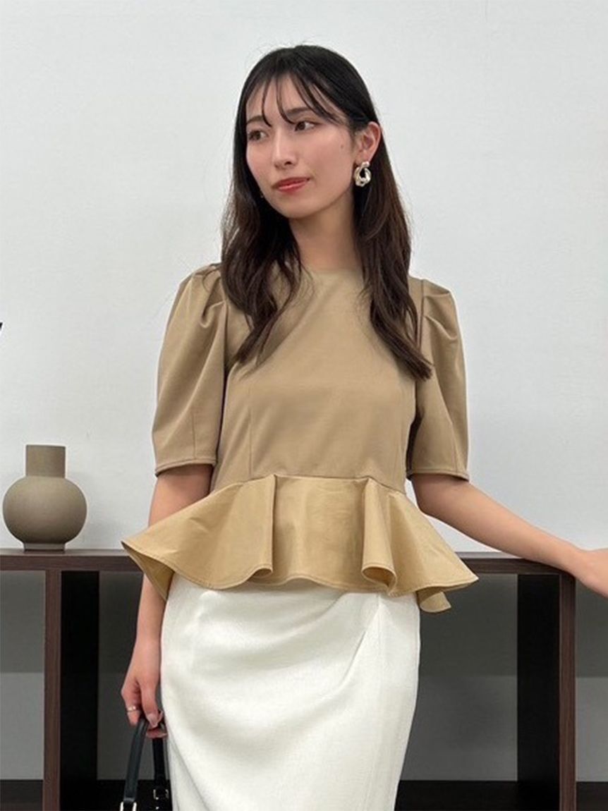 FRAY I.D「ドッキングペプラムカットソー」|Tシャツ・カットソー|BEG