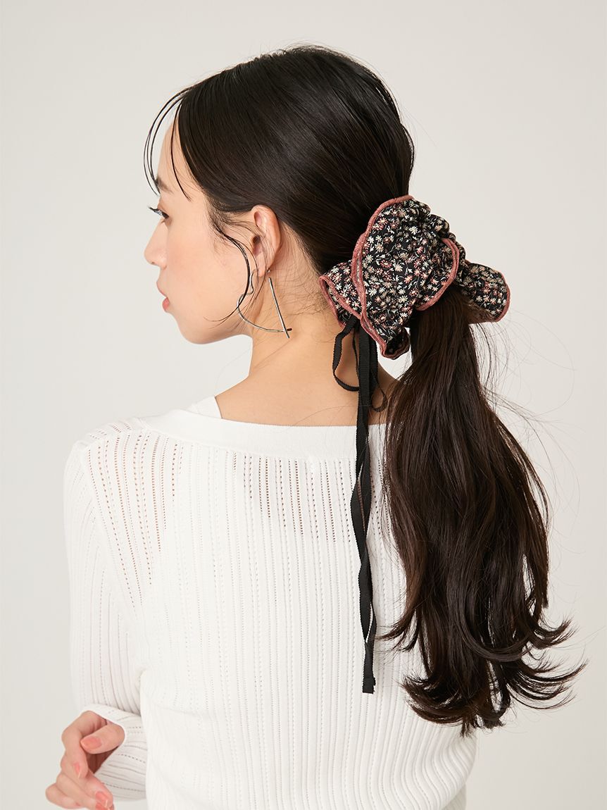 FRAY I.D「【FRAY I.D MADE WITH LIBERTY FABRIC】フリルリボンシュシュ」|ヘアバンド|