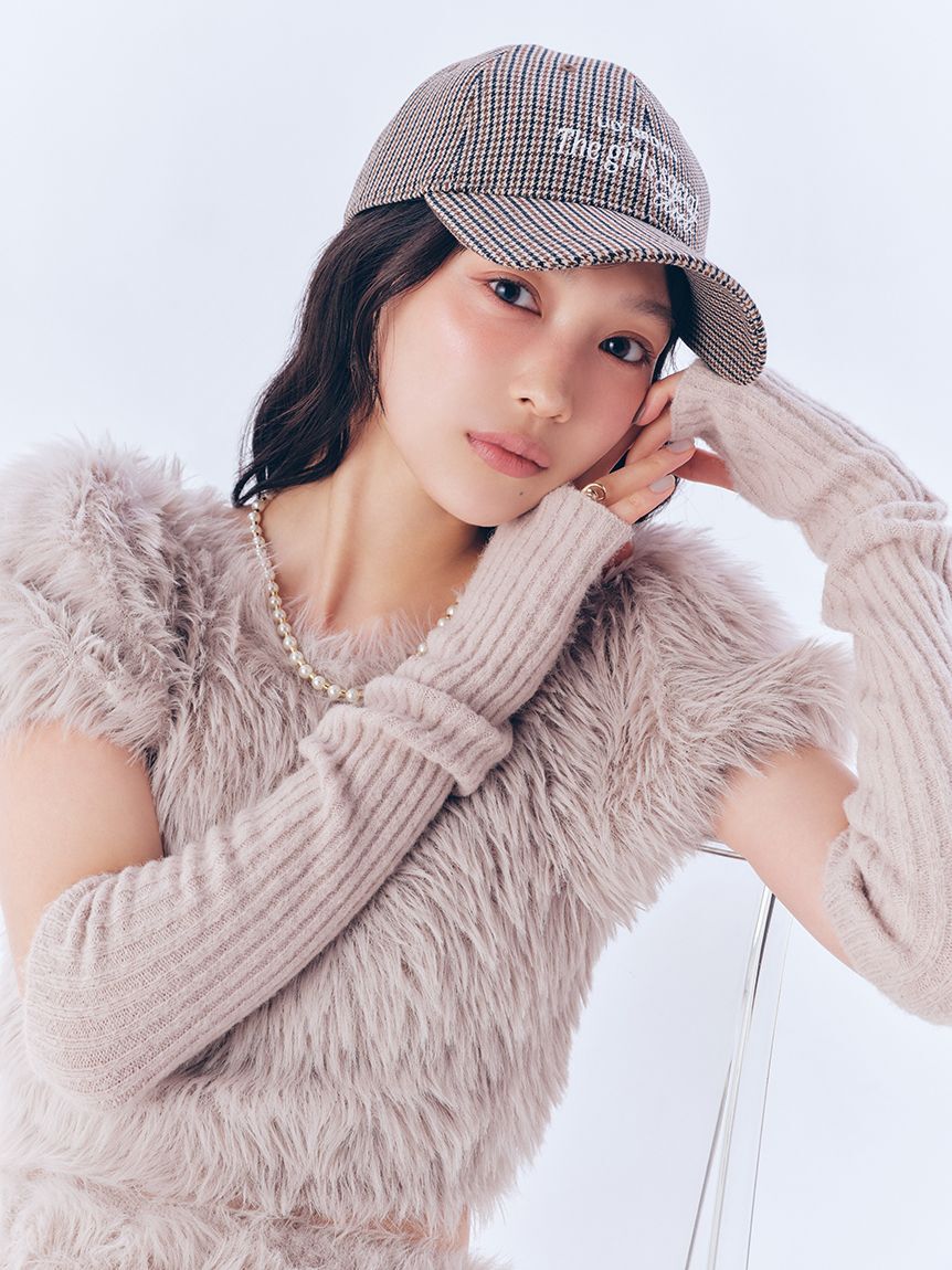 LILY BROWN「【WEB限定カラー】アームウォーマー付きフェザーヤーンコンパクトトップス」|ニット・セーター|MOC