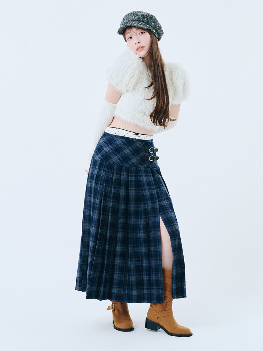 LILY BROWN「【WEB限定カラー】アームウォーマー付きフェザーヤーンコンパクトトップス」|ニット・セーター|