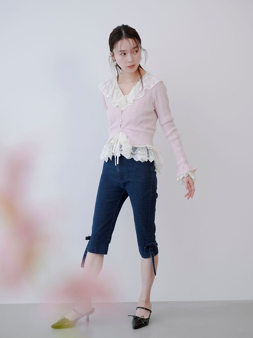 LILY BROWN「サイドリボンカプリパンツ」|その他|