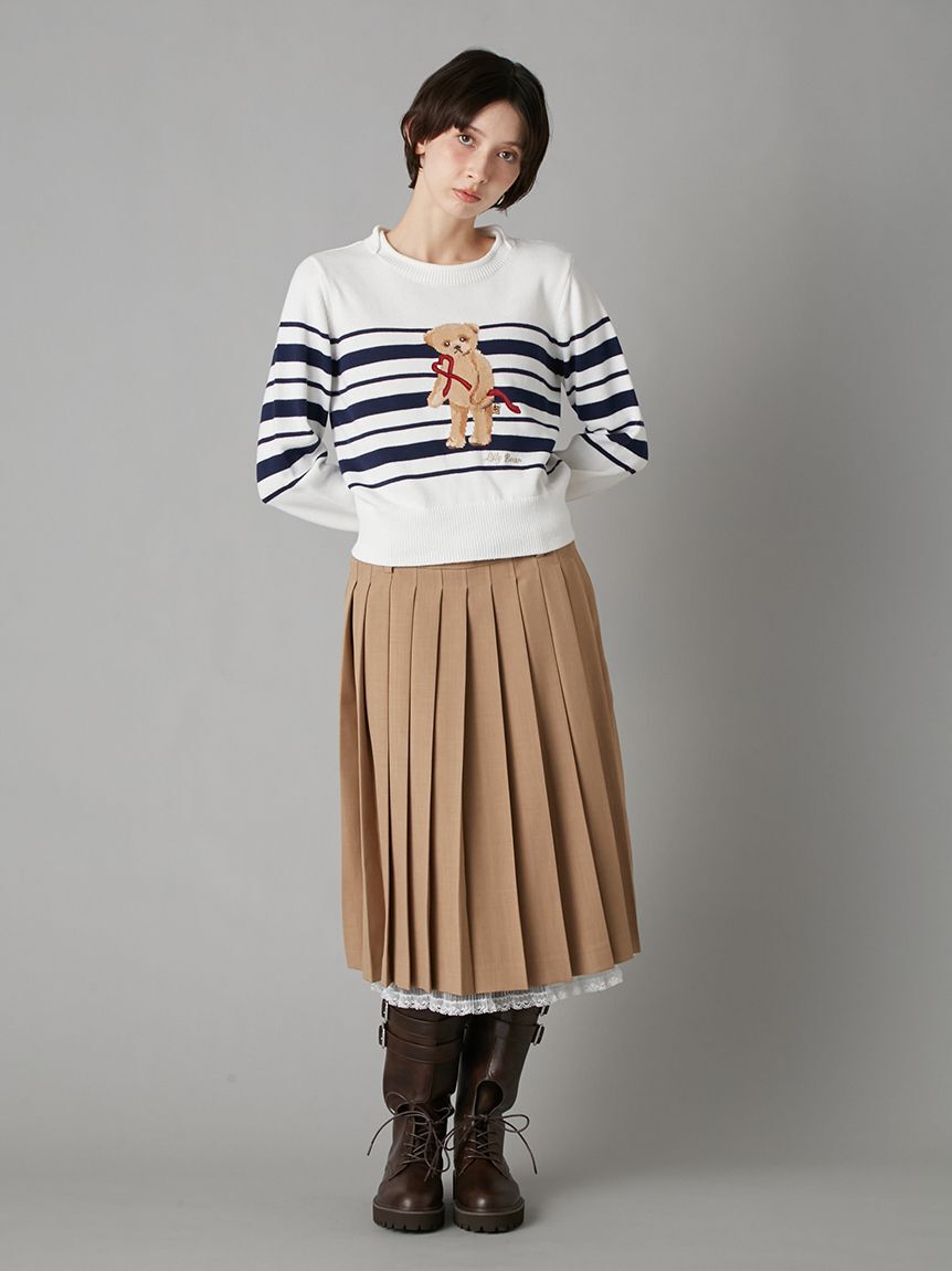 LILY BROWN「Lily Bearハートサテンニット」|ニット・セーター|