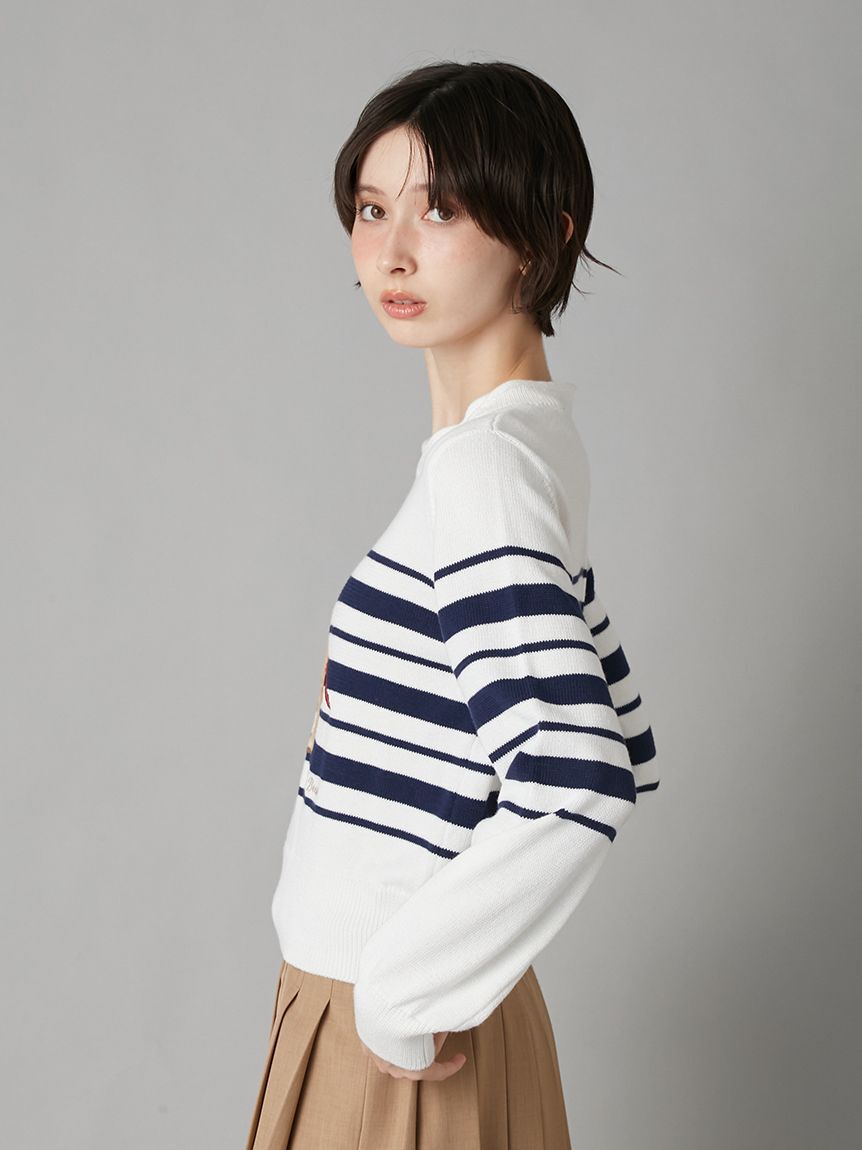 LILY BROWN「Lily Bearハートサテンニット」|ニット・セーター|