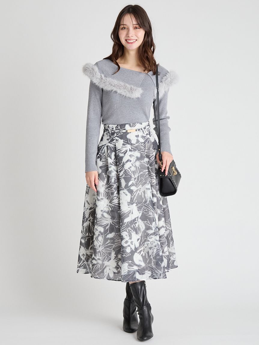 CELFORD「シルクカシミヤ混ファートリムニットプル」|ニット・セーター|