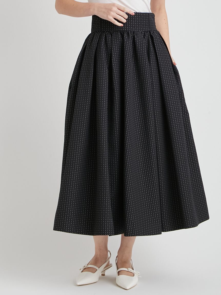 CELFORD「【洗える】ジャガードタックフレアスカート」|スカート|