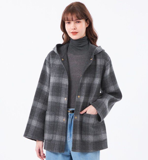 MACKINTOSH PHILOSOPHY「【WEB&一部店舗限定】ウールリバーミドルフードコート」|その他|グレー