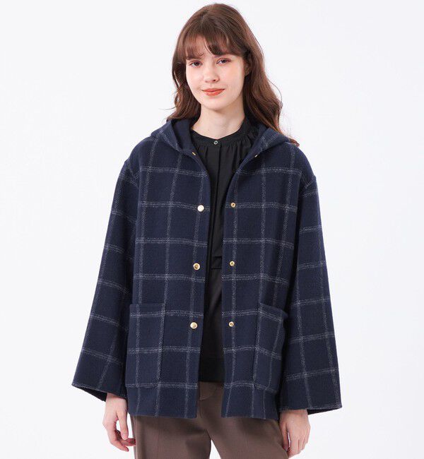 MACKINTOSH PHILOSOPHY「【WEB&一部店舗限定】ウールリバーミドルフードコート」|その他|ネイビー