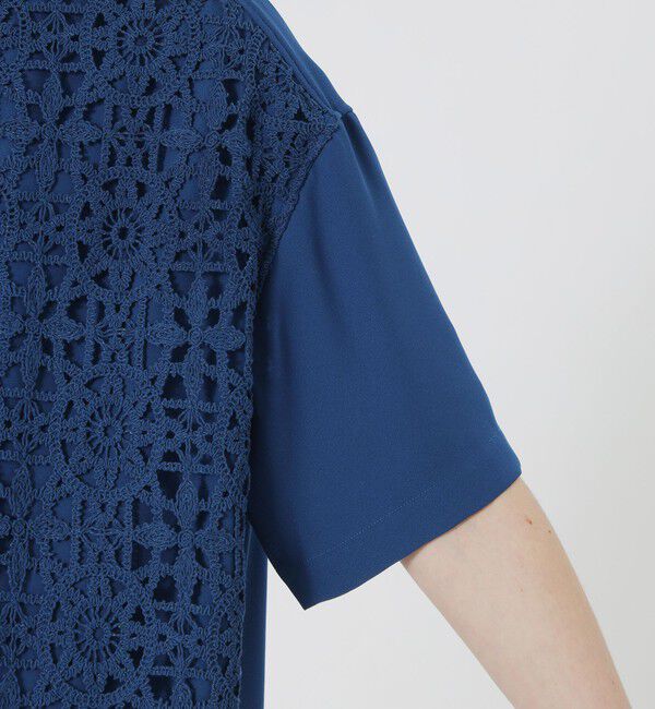  「レースコンビショートスリーブシャツ」|シャツ・ブラウス|