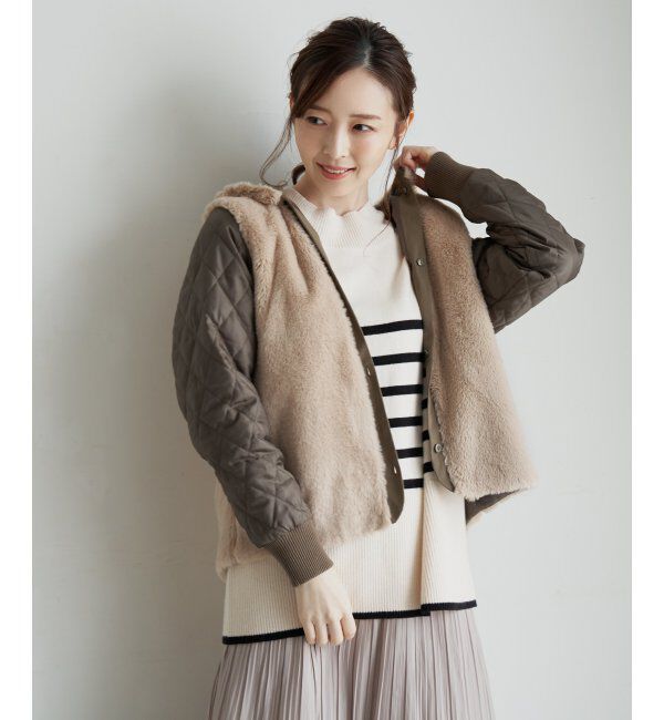 ikka「ボアライナー3WAYマウンテンパーカー」|ブルゾン・スタジャン|