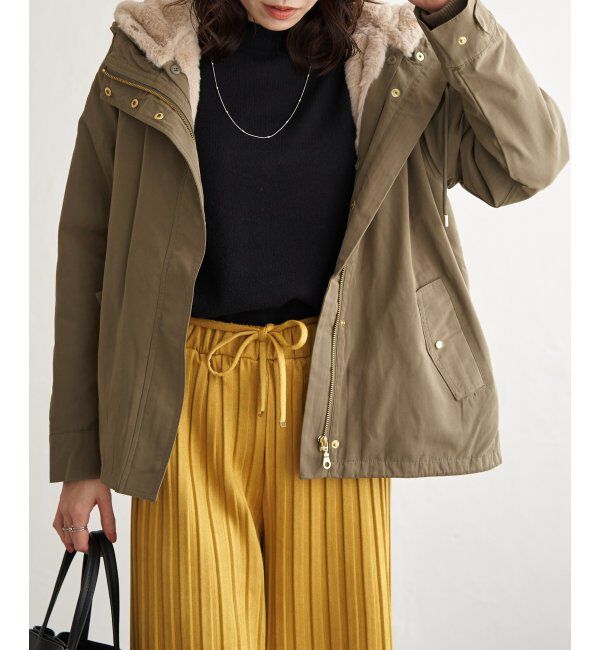 ikka「ボアライナー3WAYマウンテンパーカー」|ブルゾン・スタジャン|