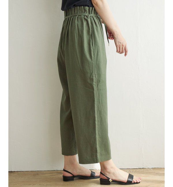 ikka「【雑誌 InRed 6月号掲載】麻混ベルト付きワイドパンツ」|その他|