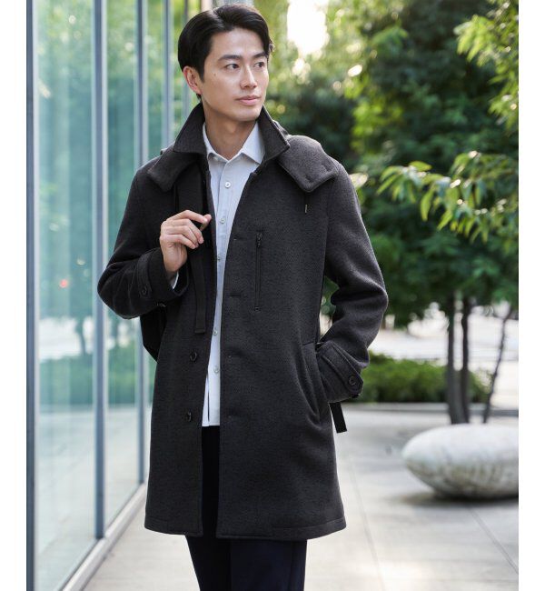 IKKA LOUNGE「ウールライクニットステンカラーコート」|その他|