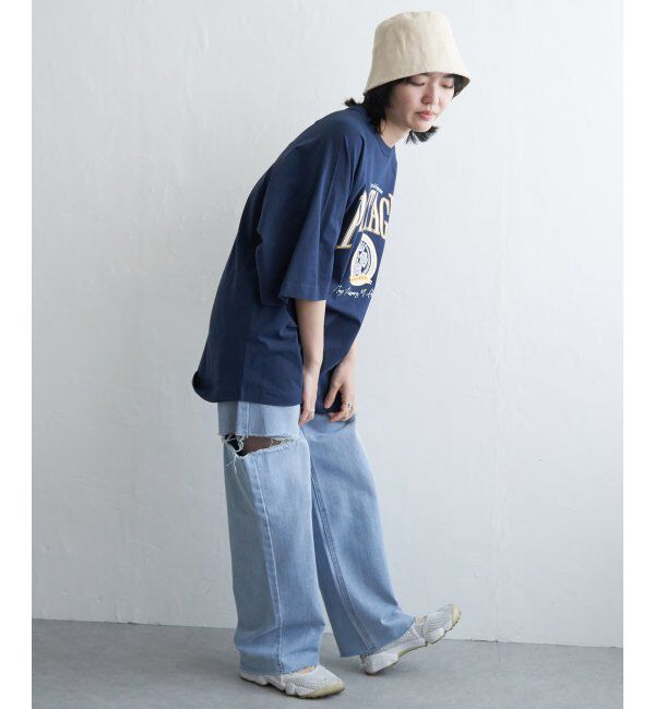 VENCE share style「カレッジ配色ラグランT」|Tシャツ・カットソー|