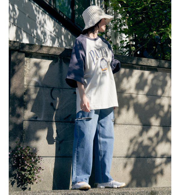 VENCE share style「カレッジ配色ラグランT」|Tシャツ・カットソー|