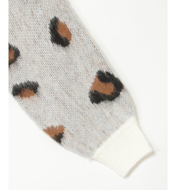 VENCE share style「ヒョウ柄ニットプルオーバー」|ニット・セーター|