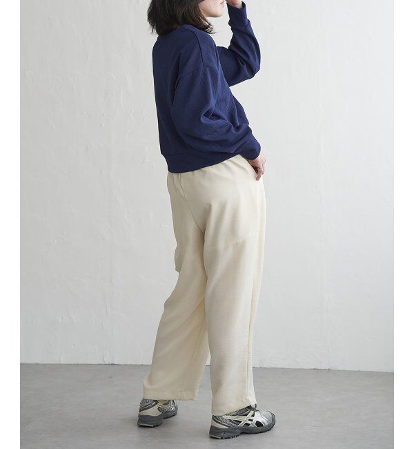 VENCE share style「リネンライクツイルバレルパンツ」|デニム|