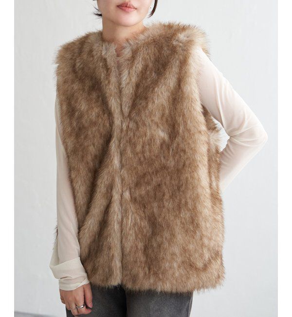 VENCE share style「シャギーファーベスト」|その他|