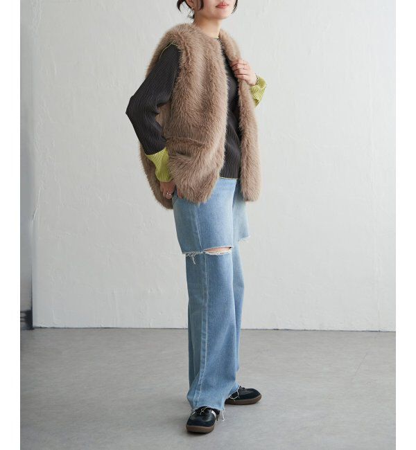 VENCE share style「シャギーファーベスト」|その他|