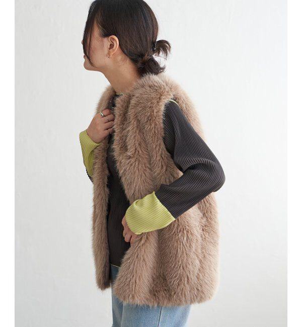 VENCE share style「シャギーファーベスト」|その他|