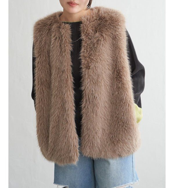 VENCE share style「シャギーファーベスト」|その他|