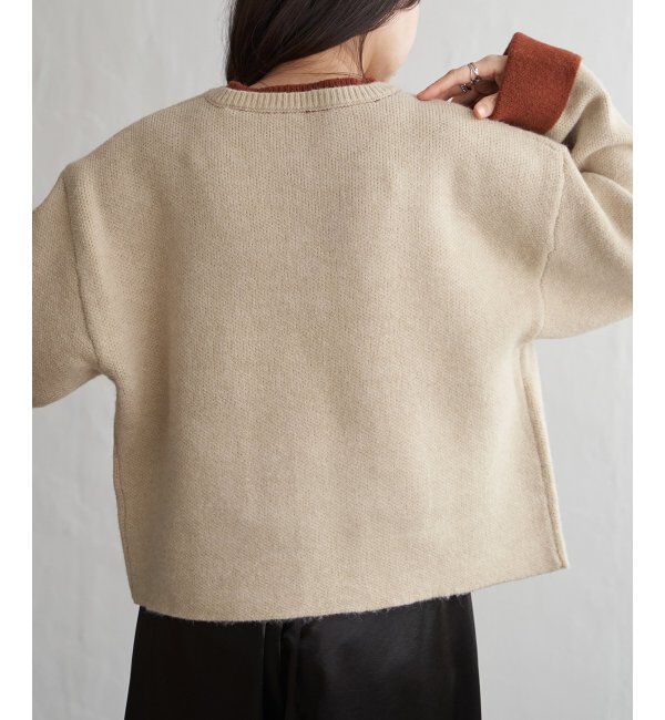 VENCE share style「アルパカタッチ配色カーディガン」|カーディガン|