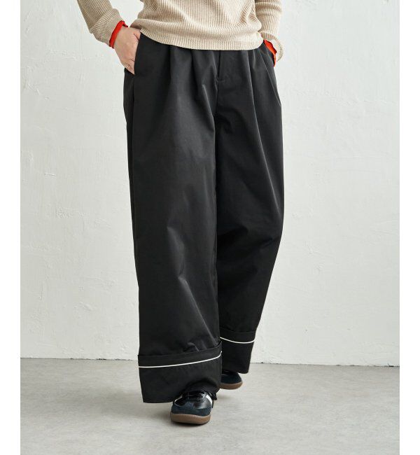 VENCE share style「ツイルタックパンツ」|デニム|ブラック