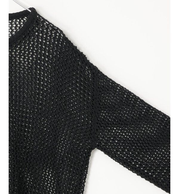 VENCE share style「メッシュ編みヘンリーネックプルオーバー」|ニット・セーター|