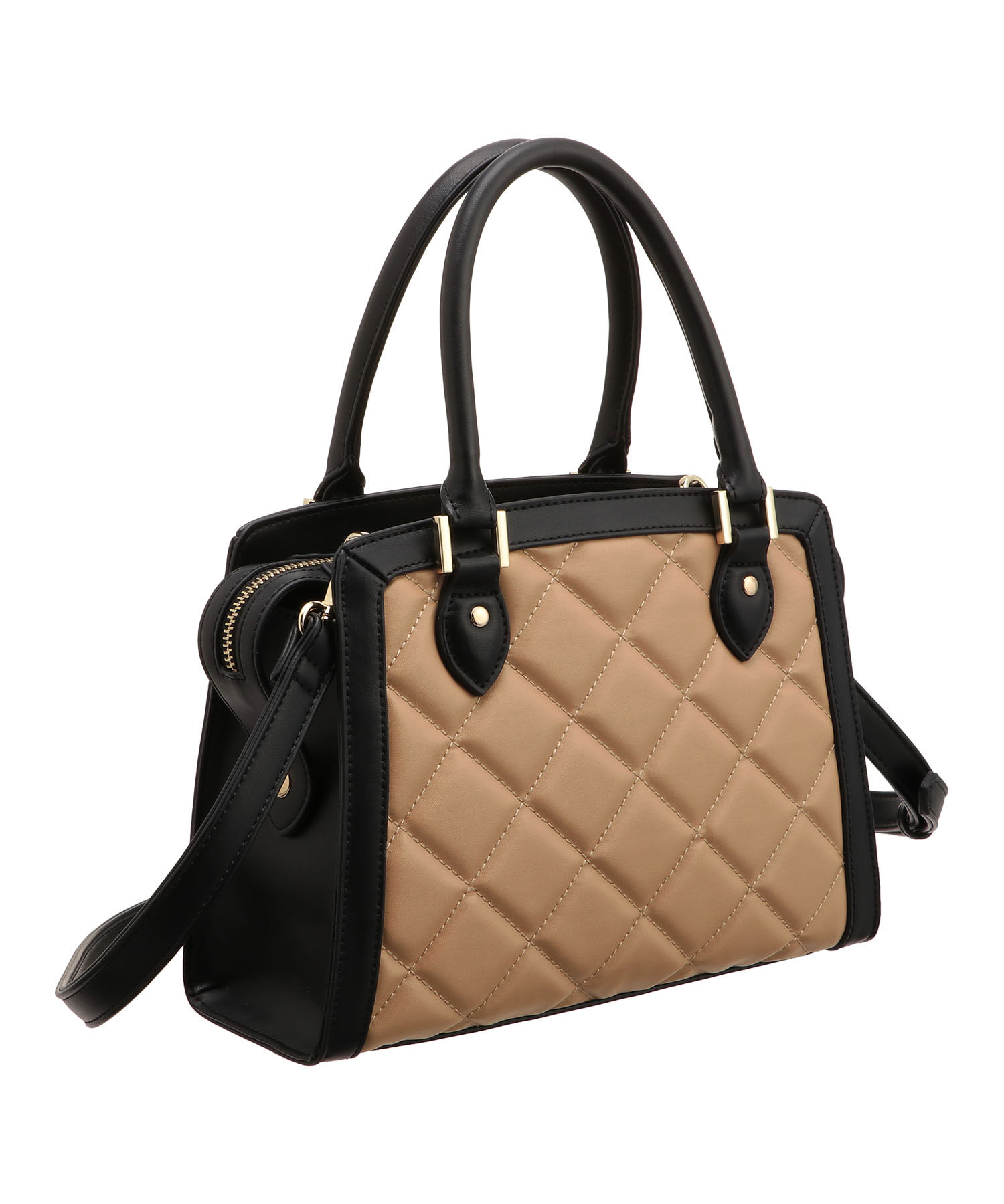 MARY QUANT「スクエアキルトデイジーパッチ 2WAYトート」|トートバッグ|