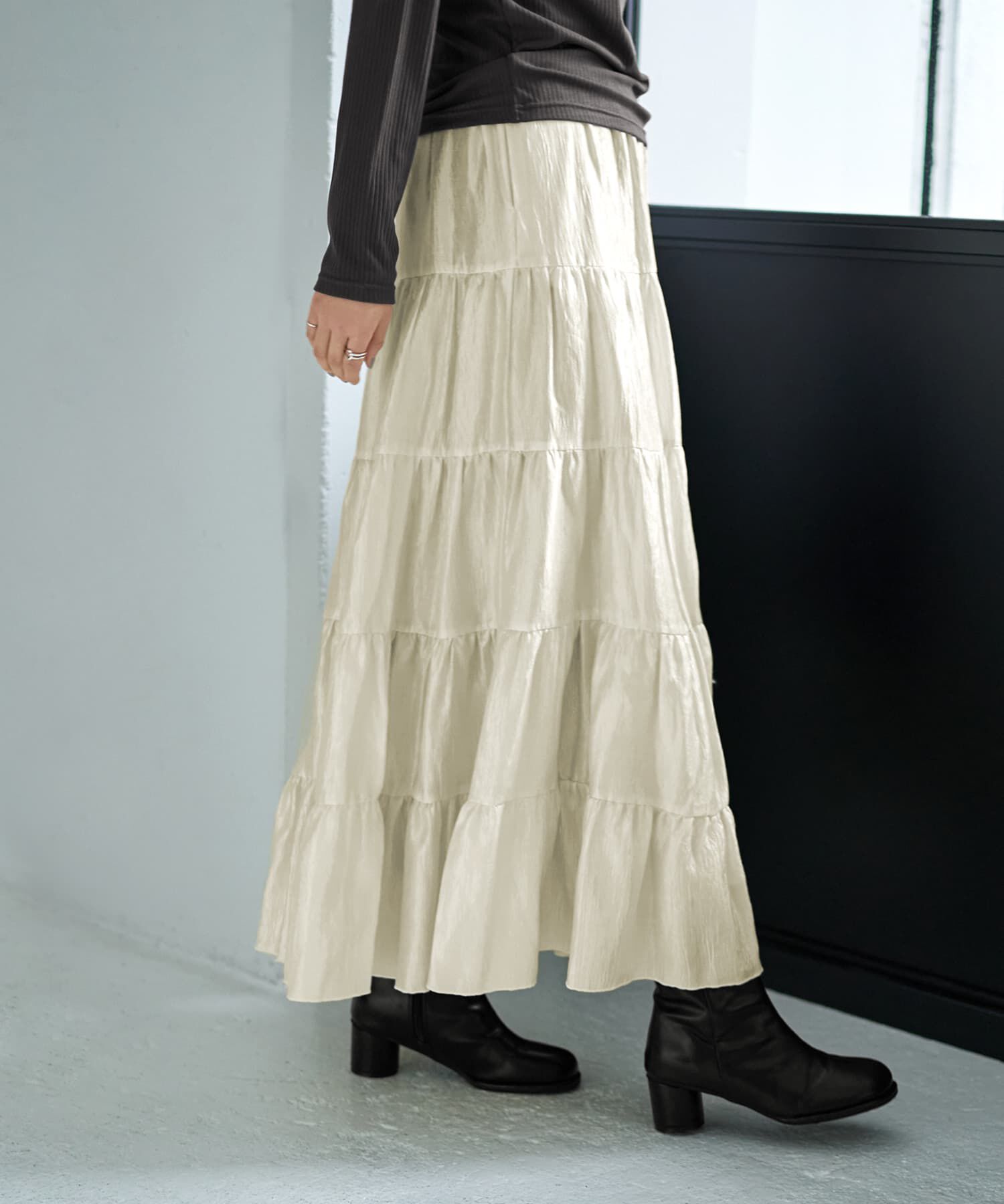 STYLE DELI「５段ティアードシワ加工グロウスカート」|スカート|