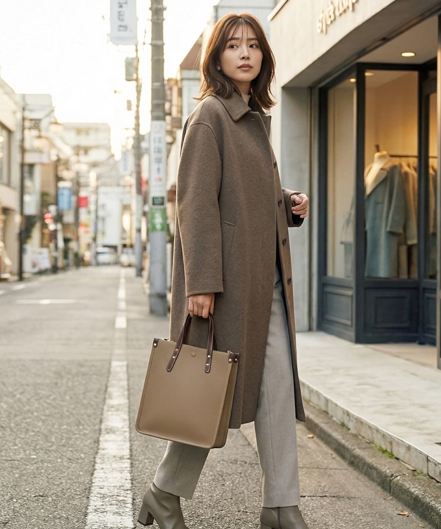 STYLE DELI「【DELI by】クラシック・スクエアレザートート（2WAY）」|トートバッグ|