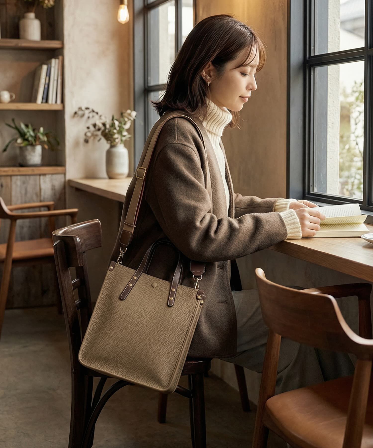 STYLE DELI「【DELI by】クラシック・スクエアレザートート（2WAY）」|トートバッグ|