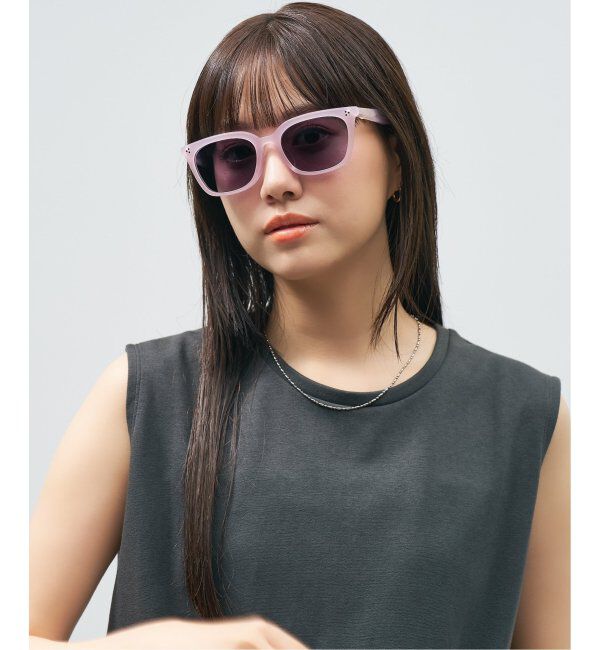  「【WEB限定】Zoff｜GDC ウェリントン型 調光サングラス｜紫外線で色が変わるレンズ｜紫外線対策 UVカット」|サングラス|ピンク