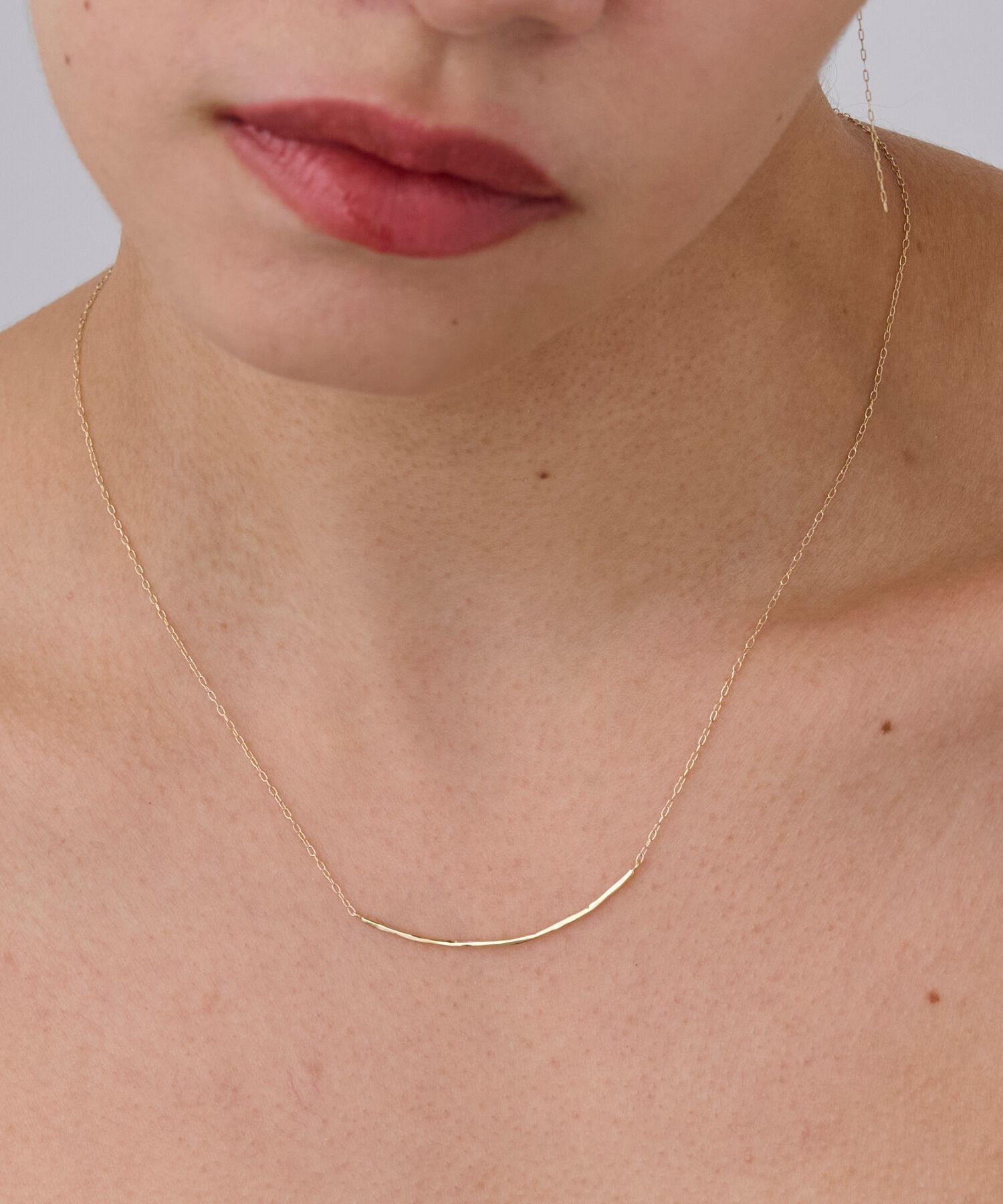 JUPITER「【K10】ラインバーネックレス/ゴールド/全長45㎝」|ネックレス|