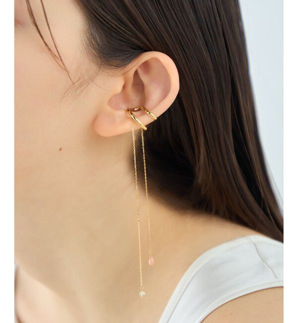 ete「[アシンメトリー] ナチュラルストーン イヤーカフ」|イヤーカフ|