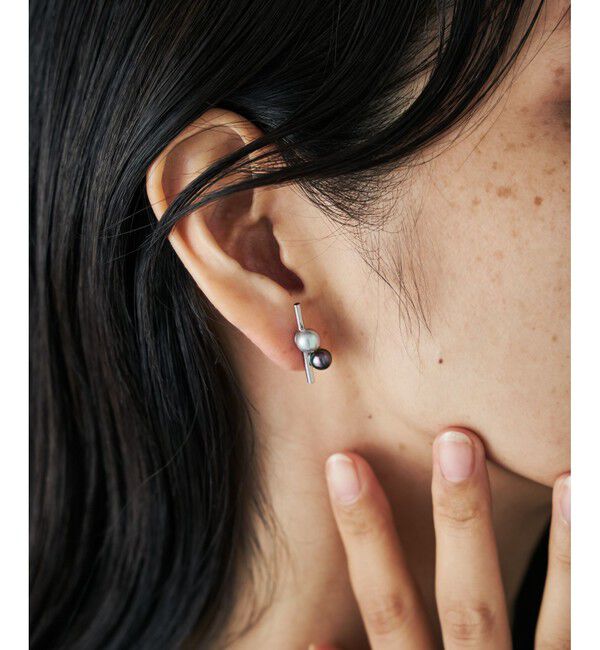 Jouete「ピアス カラーパール アシンメトリー」|ピアス|